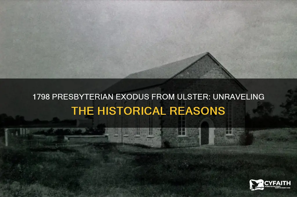 why would presbyterian leave ulster in 1798