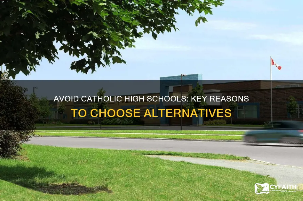 why you should steer clear of catholic high shool