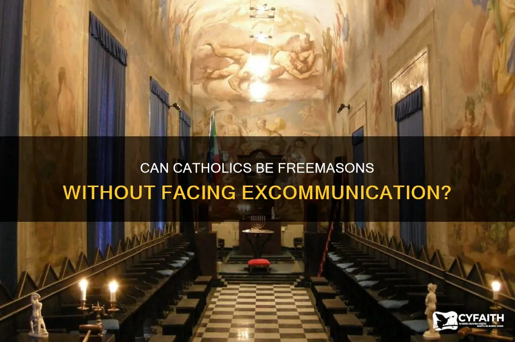 will a catholic ve excommunicated if he id a frermason
