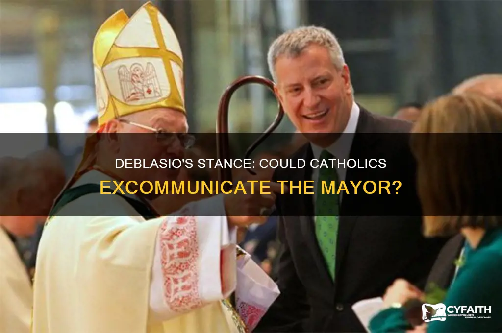 will catholics excommunate deblasio