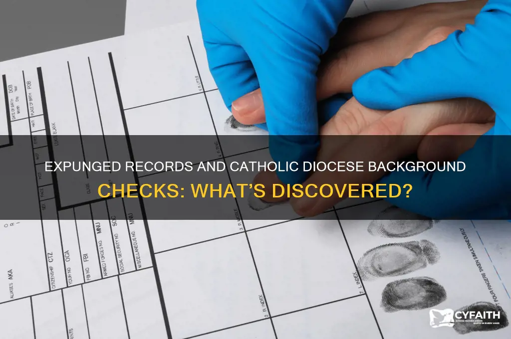 will expunged record be found on catholic dioces background check