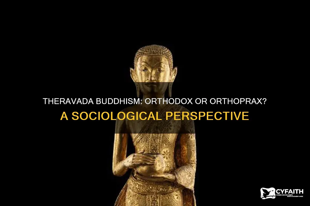 would sociologists describe theravada buddhism as orthodox or orthoprax why